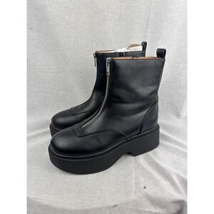 Wild Fable Honor Black Front Zip Platform Boots Chunky Ankle Booties Mens 7